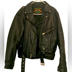 Putnam Leather Gold men’s size 42 motorcycle jacket